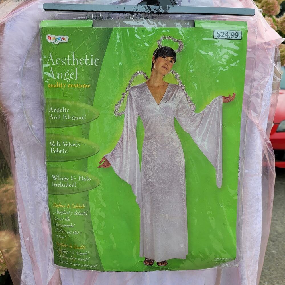 Disguise Aesthetic Angel Costume Angelic Elegant 2 sets of Wings Halo size 12-14